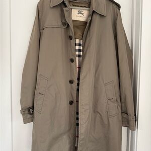 Burberry Men's Olive Trench Coat